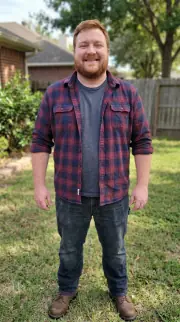 AI-generated full-body input photo used for the business sample shoot.